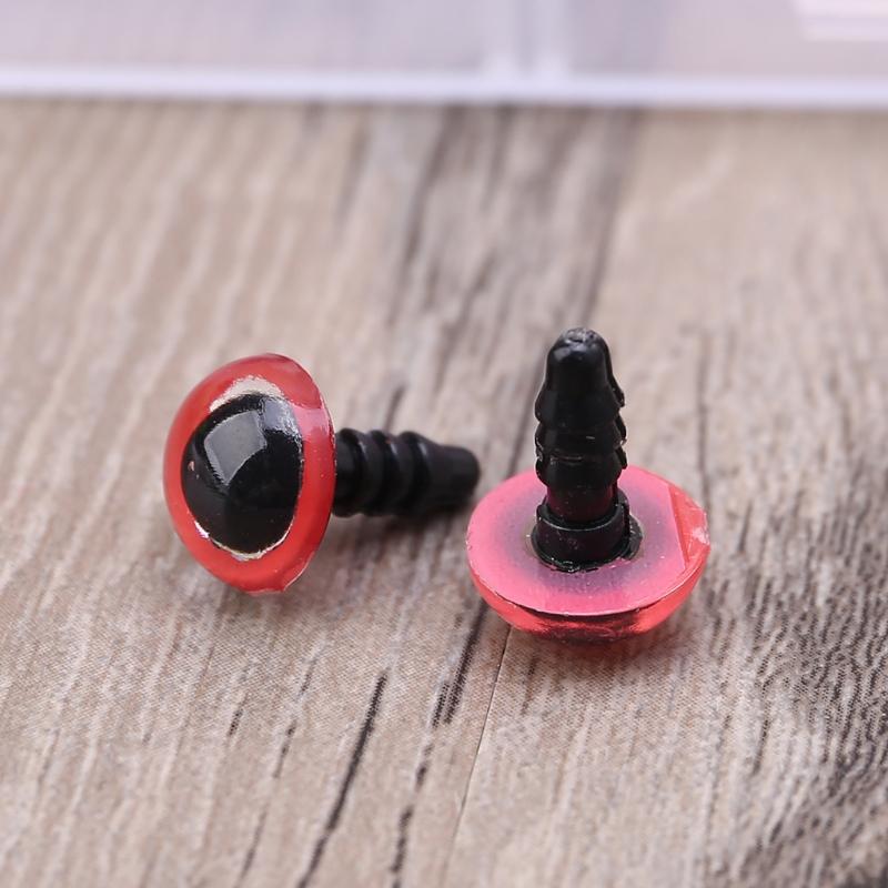 Doll Eyeballs Noses and Rotatable Wooden Joints Half Round Plastic Eyes for DIY Doll Bear Crafts Halloween 748pc