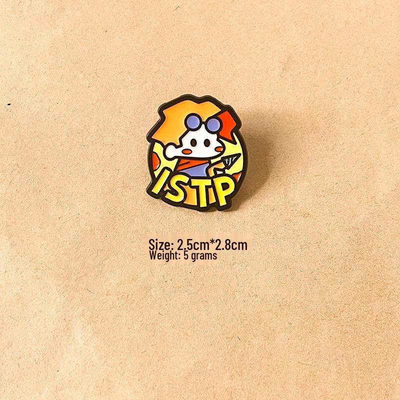 MBTI Personality Types Brooch: Metal Badge for Backpack Decoration