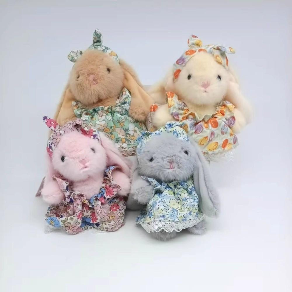 12cm Rabbit Plush Pendant Cartoon Rabbit Keychain Detailed Craftsmanship Doll Keychain Girls
