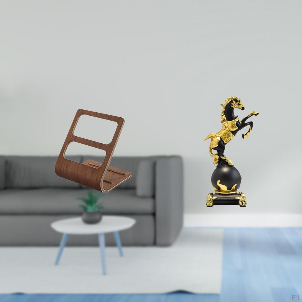 TV Remote Organizer Horse Figurine Desktop Storage Box Modern Statue Collection Standing Two