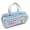 Double Layer Pencil Case Plaid Pattern Stationery Holder Durable Pencil Box  School Stationery