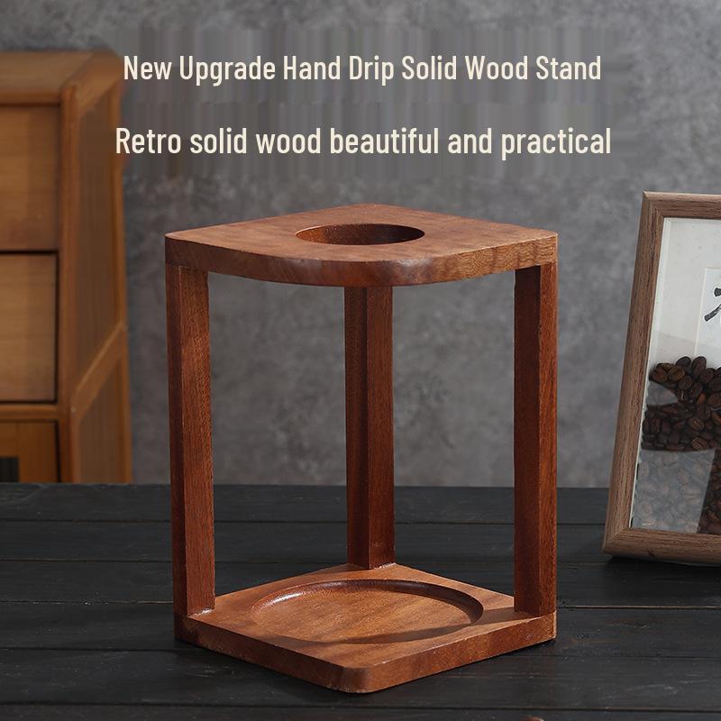 Sand Birch Solid Wood Pour-Over Coffee Stand with Filter Holder and Cloud Pot - Home & Commercial Use