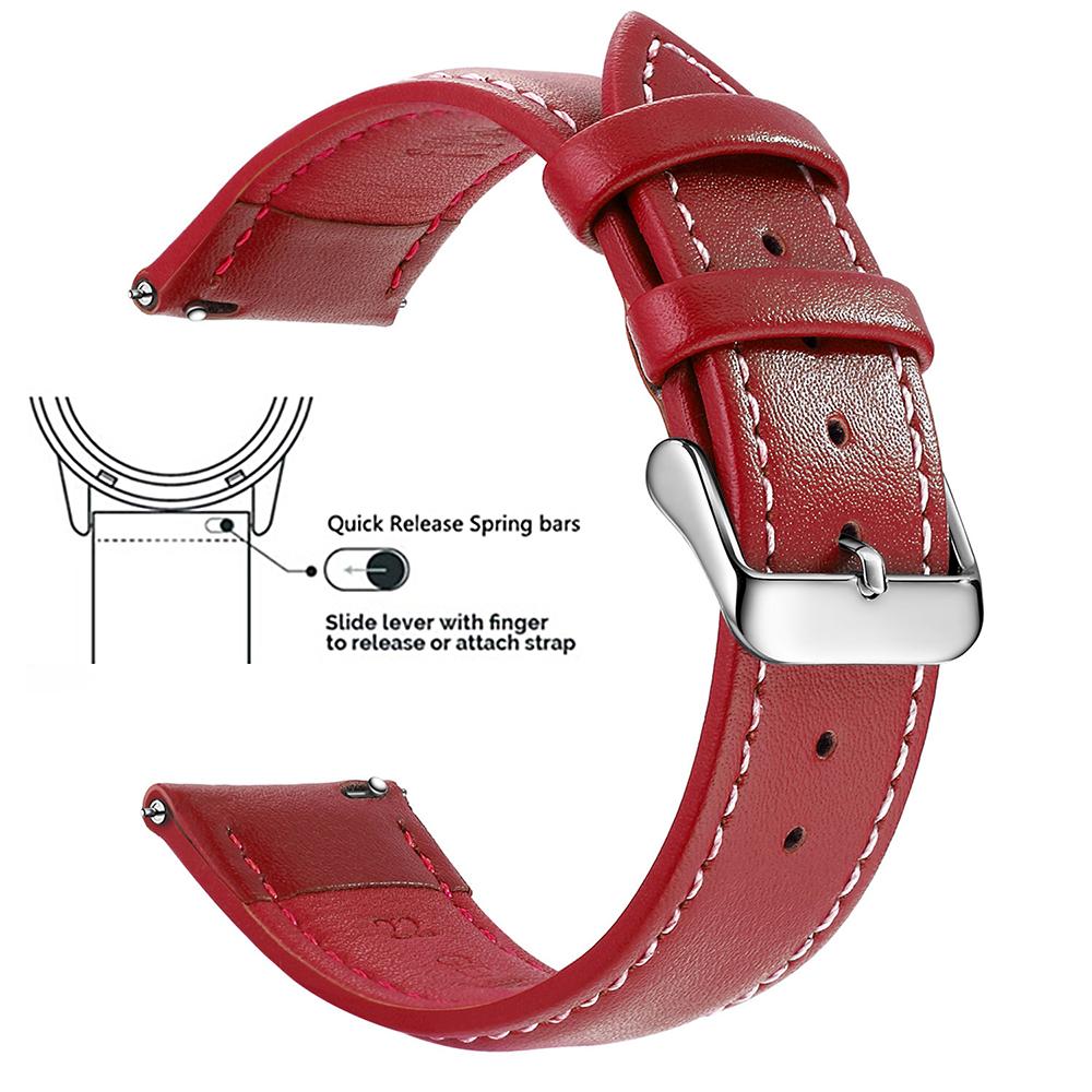 Cinturino per Orologio in Vera Pelle Piena, Rilascio Rapido 12/14/16/18/19/20/21/22/24 mm Cinturini per Orologio, Cinturini di Ricambio per Uomo Donna