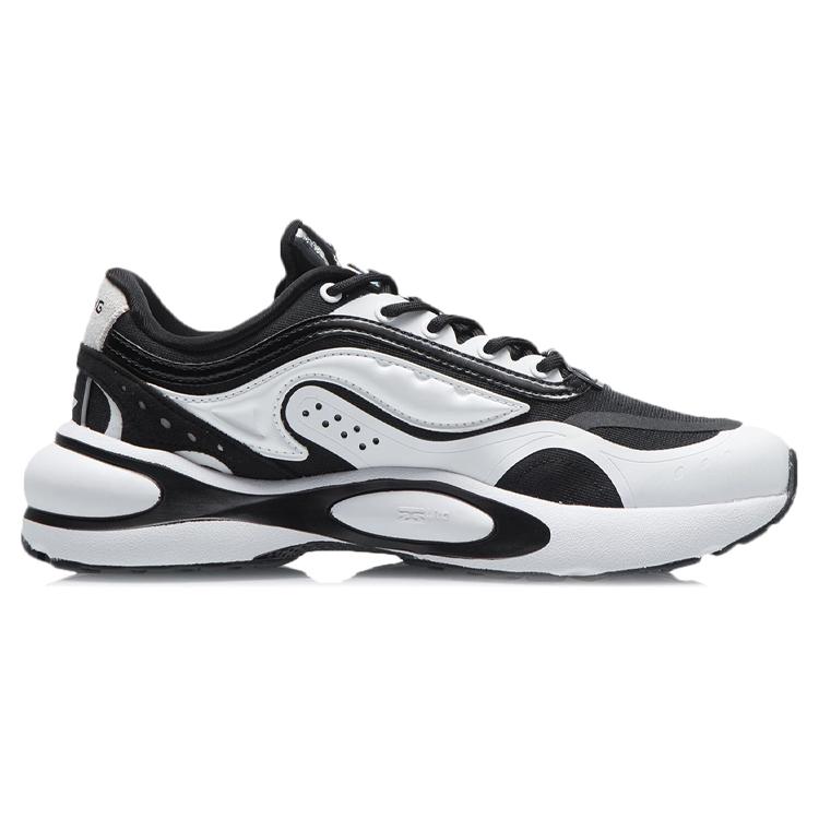 Li Ning V8 Cushioning Support Low top Running Shoes Women's Black White ARHR056-1
