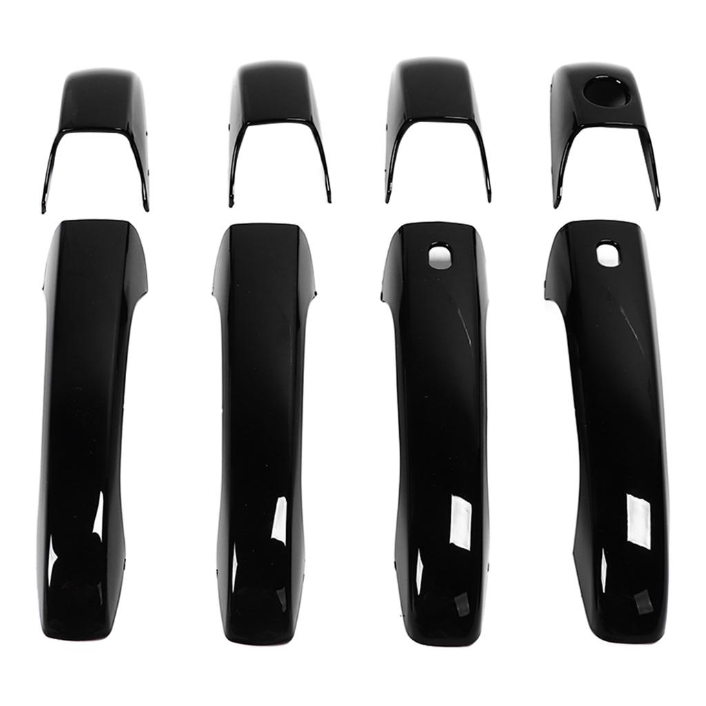 8 stücke Glanz Schwarz Türgriff Dekor Abdeckung Trim Ersatz für Jeep Patriot Grand Cherokee Durango