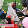 Children's Outdoor DIY Craft Tent: Hand-Painted Graffiti and Coloring Playhouse for Kindergarten Activities.