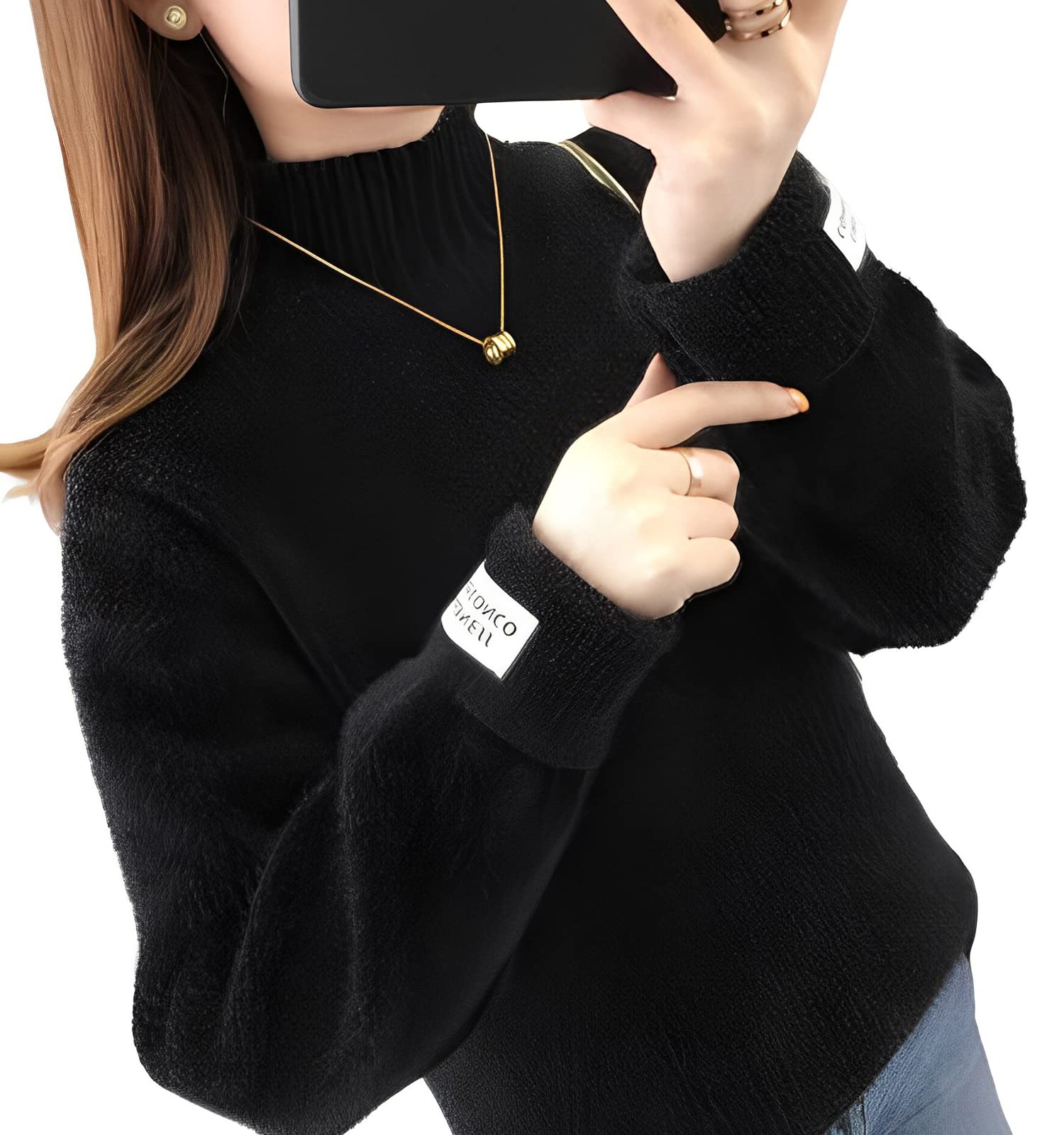 

Пушистый трикотажный свитер с высоким воротником Second Roots Теплый Идеально для этого и мягкий свитер идеально подходит для или на каждый день Он отличается и мягким идеальным чёрный