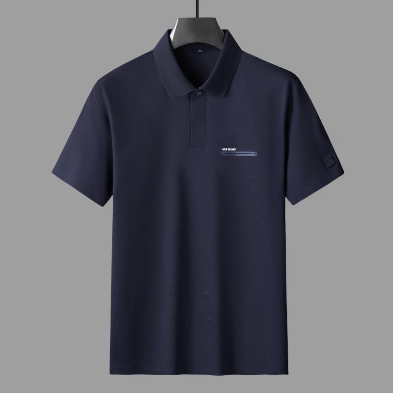 ROMON Men's Plus Size Breathable Short Sleeve Polo Shirt