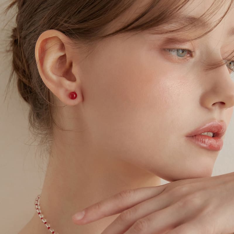 Tatiana (925 Silver) Sweet Candy Ball Gemstone Earrings EC3046