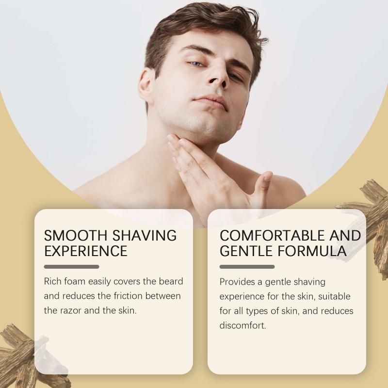 Soothing Shaving Soap for Men with Agarwood Cinnamon Moisturizing Bar Reduces Redness and Razor Burn for Daily Shave