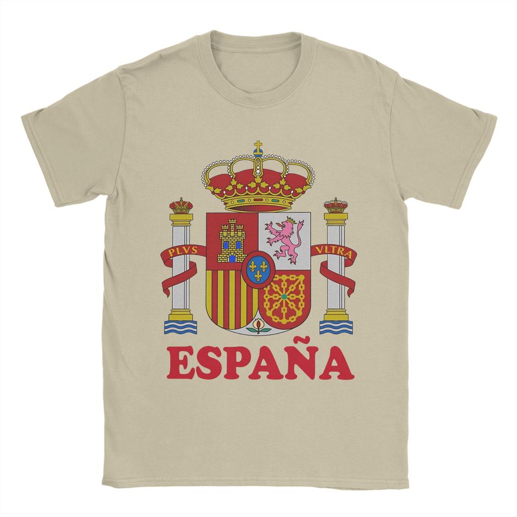Spanish Map Flag of Spain T Shirt Mens 100 Cotton Vintage TShirts Crew Neck Tee Shirt Short Sleeve Tops 4XL 5XL