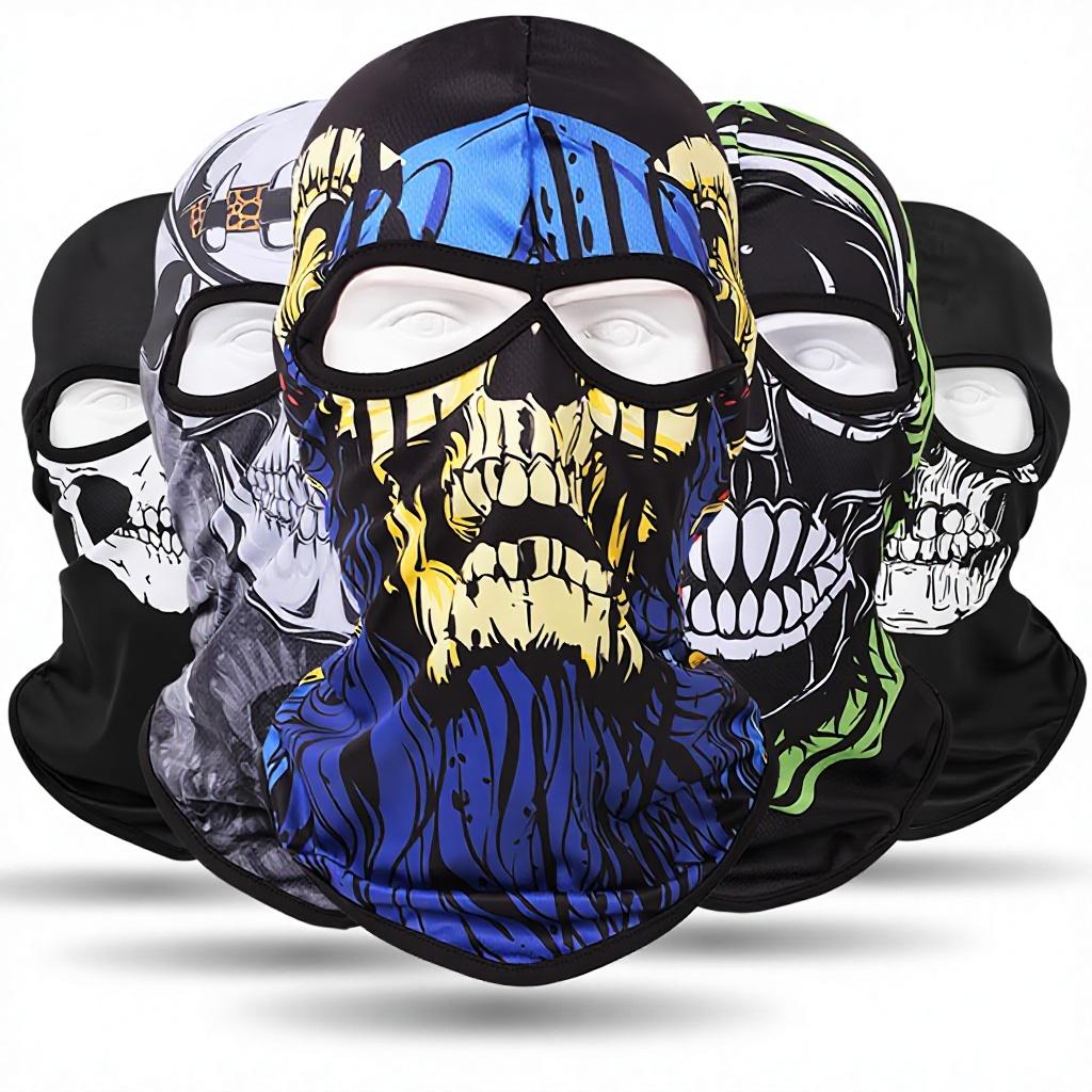Balaclava Mask Custom Logo Character Ghost Skull Full-Face Protection Spandex/Polyester Riding Headgear European Export