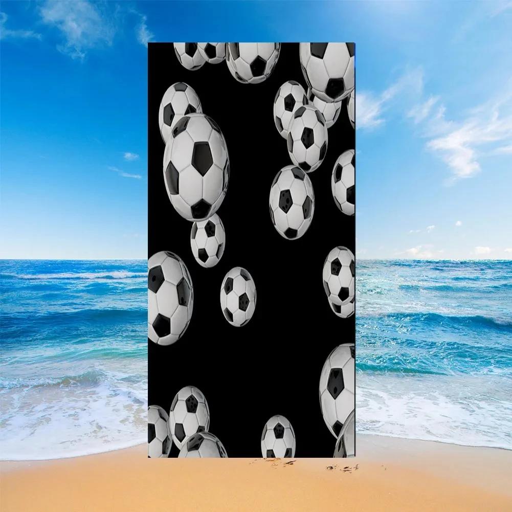 Football Beach Towel, Microfiber Bath Towel for Women Teen, Sand Free Quick Dry Yoga Sports Travel Towels Soft Swimming Cover