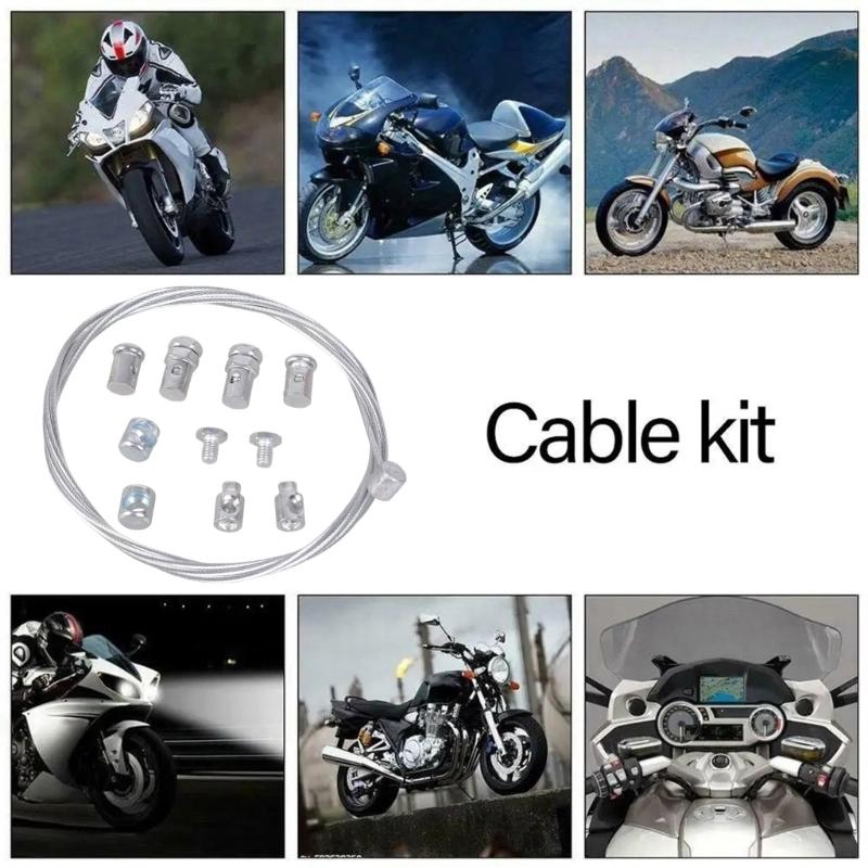 Season Motorcycle Brake Clutch Cable Fixing Kit 1m Length Cable Repair for Most Bikes & Hassle Free Installation