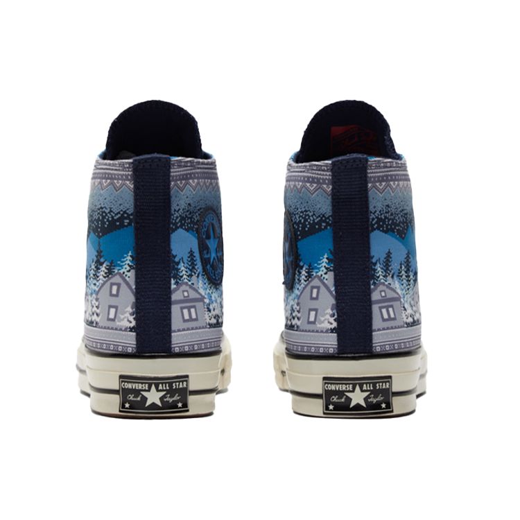 Converse Chuck 70 High Holiday Sweater - Midnight Navy Unisex Sneakers Blue Egret Black 172135C