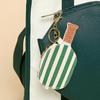 Sport Themed Mini Coin Purse Ball Shaped PU Leather Keychain for Athletes Gym Essentials