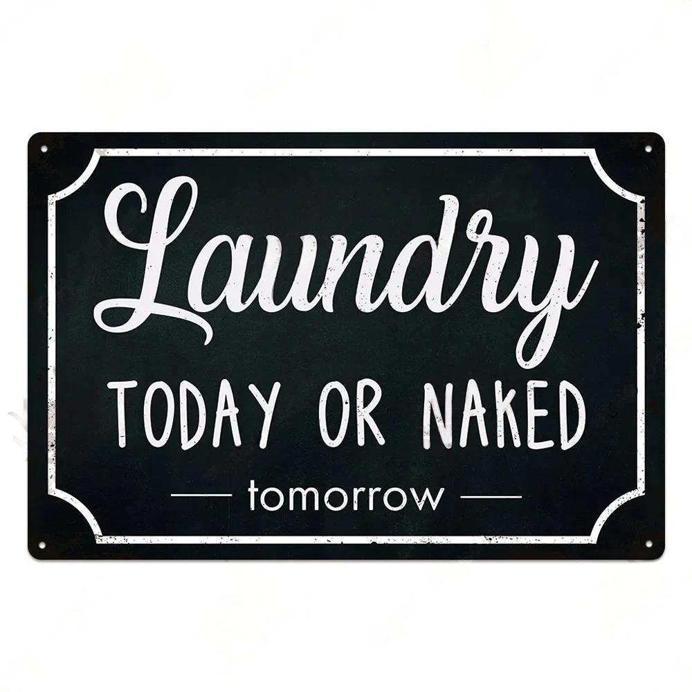Laundry Vintage Metal Posters Tin Signs Decor Funny Metal Plaque Pin Up Girl Home Wall Art Painting