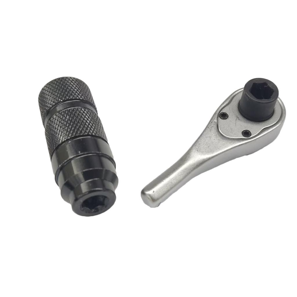 4 In 1 Mini Two-way Ratchet Socket Wrench With Non-Slip Grip For 1/4inch Screwdriver Bit Repair Detachable Steel Tool