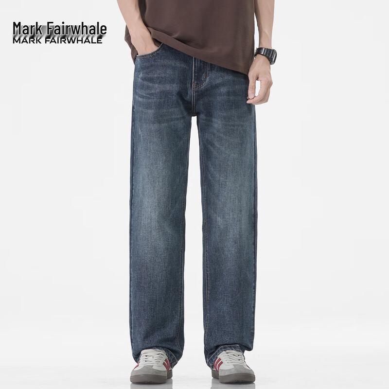 Mark Fairwhale Men's American Retro Loose Straight Leg Jeans
