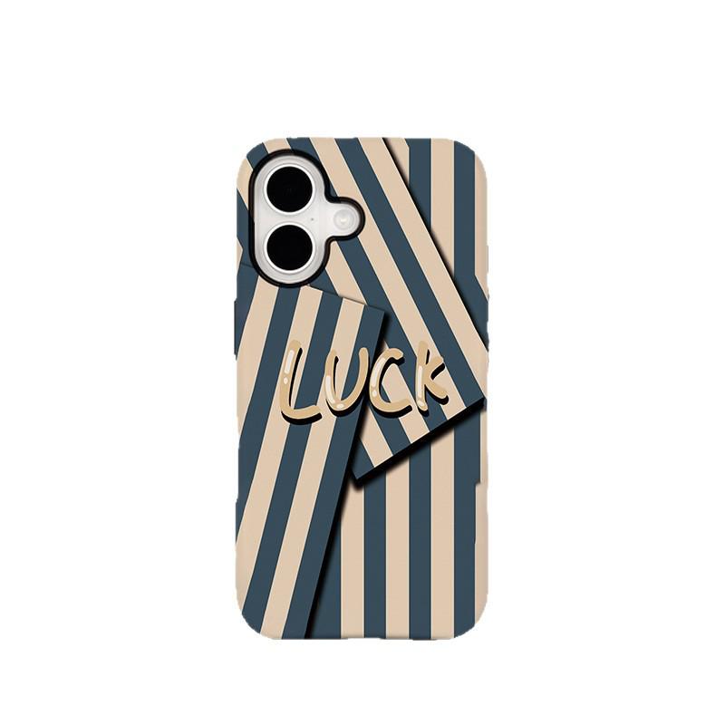 Patchwork Stripe Phone Case with Magnetic Film for Apple 17 Pro Max & Huawei Apple 14 Pro Max