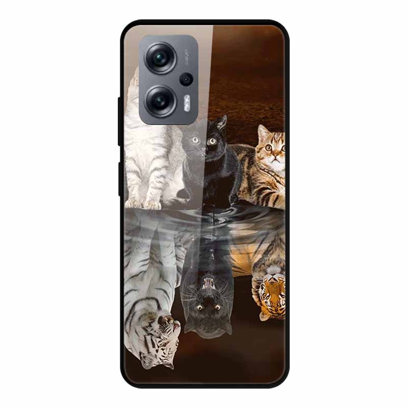 For Poco X4 GT Case Shockproof Tempered Glass Hard Back Cover For Xiaomi Poco X4 GT 5G Soft Bumper Coque PocoX4 GT X4GT Case