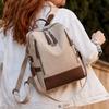 Women's Color Block Backpack Lightweight Water-repellent Multi-functional Shoulder Bag