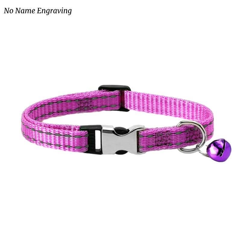 Reflective Nylon Cat Collar With Bell Free Engraving Available In Multiple Colors Suitable For Cats