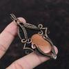 Sun Sitara Gemstone Pendant Copper Wire Wrapped Pendant Handmade Jewelry Ethnic Style Pendant Copper Jewelry Gift For Mom Birthstone Pendant