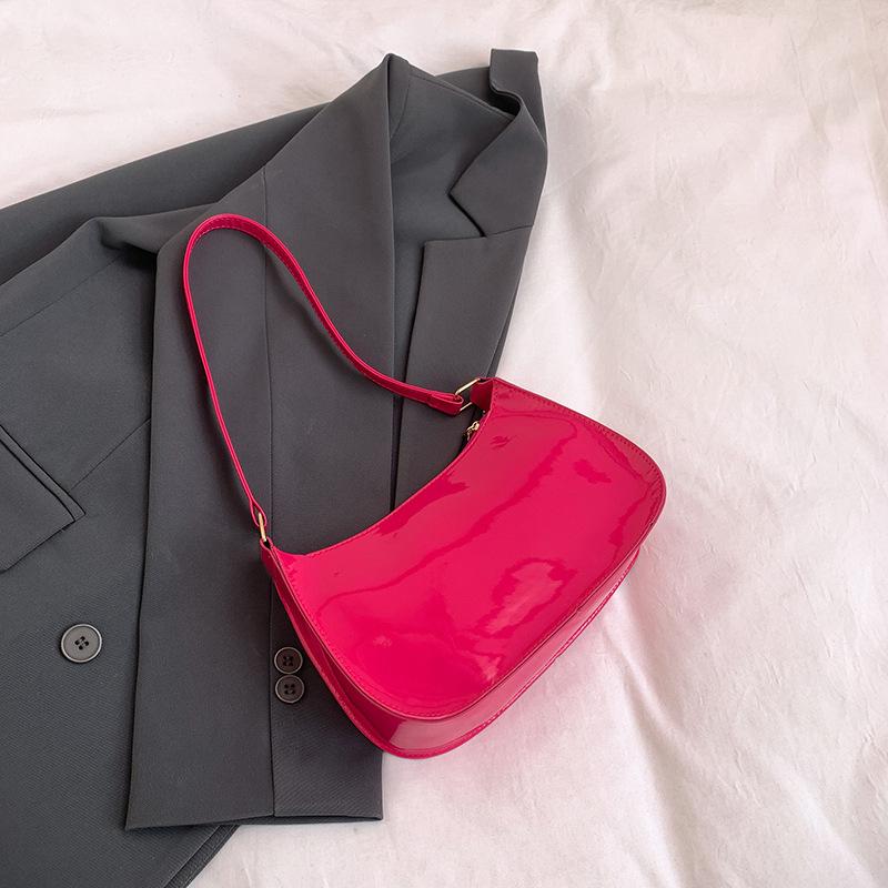 Premium solid color simple women's bag new retro hand bag shoulder underarm bag versatile woman