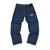 Trendy Wijde Jeans, Gewassen, Slijtageplekken, Patchwork, Unisex Stijl