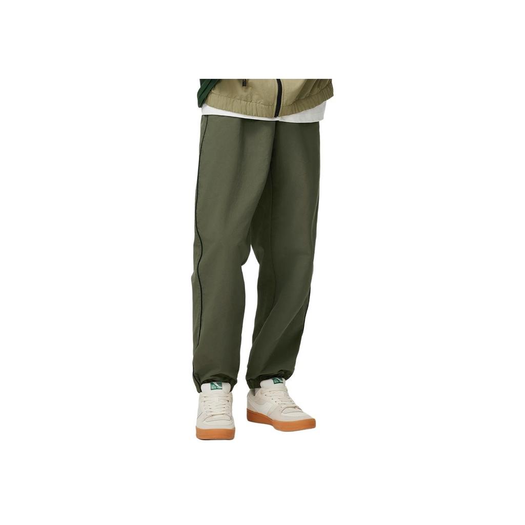 Li Ning Comfortable Loose Solid Color Casual Pants Men Bottoms Grape-Green AYKU607-5
