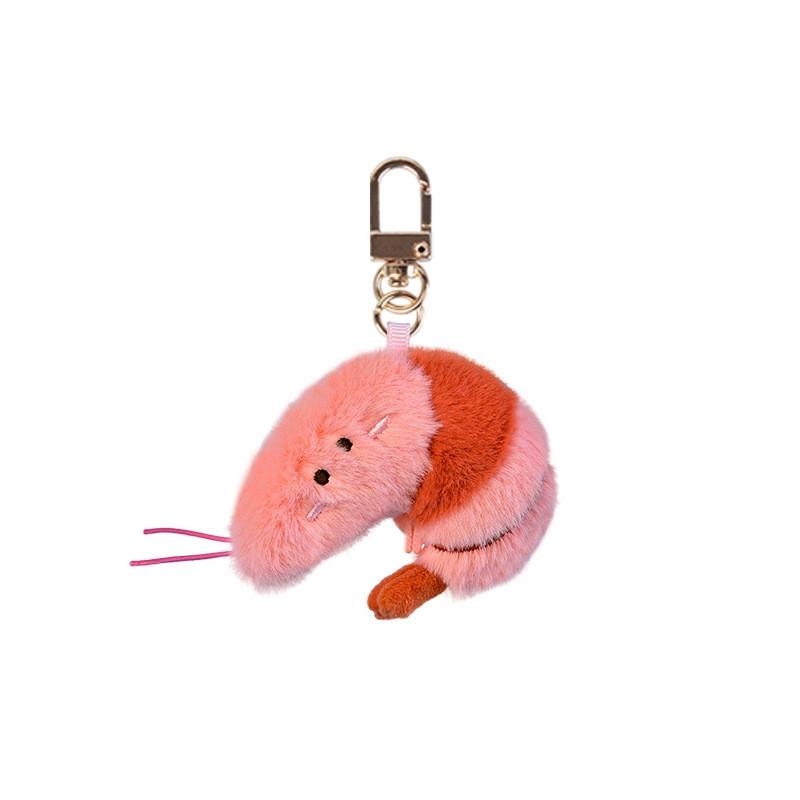 Marine Collection Plush Shrimp And Fish Bag Charm With Cute Animal Design For Girls