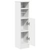 Bathroom Cabinet with Toilet Paper Holder White 20.5 X 22 X 90 Cm