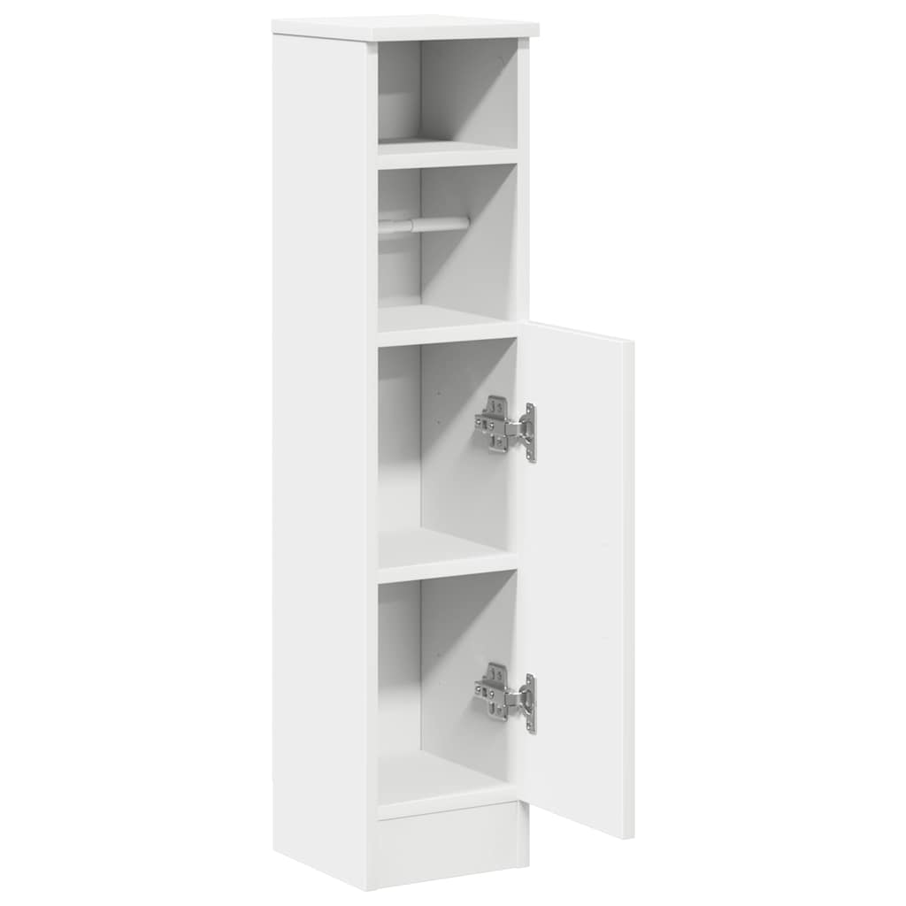 Bathroom Cabinet with Toilet Paper Holder White 20.5 X 22 X 90 Cm