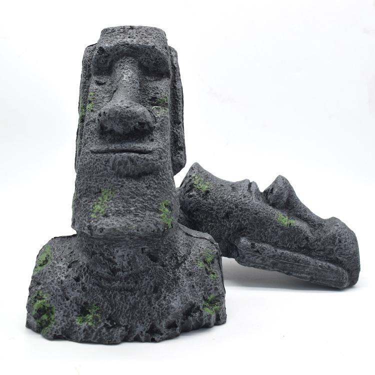 

Moai Statue Resin Decoration for Reptile or Fish Tank Landscaping