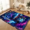 Tapis de sol en velours cristal thème chat Nom personnalisé texte Tapis chaud Décoration de maison