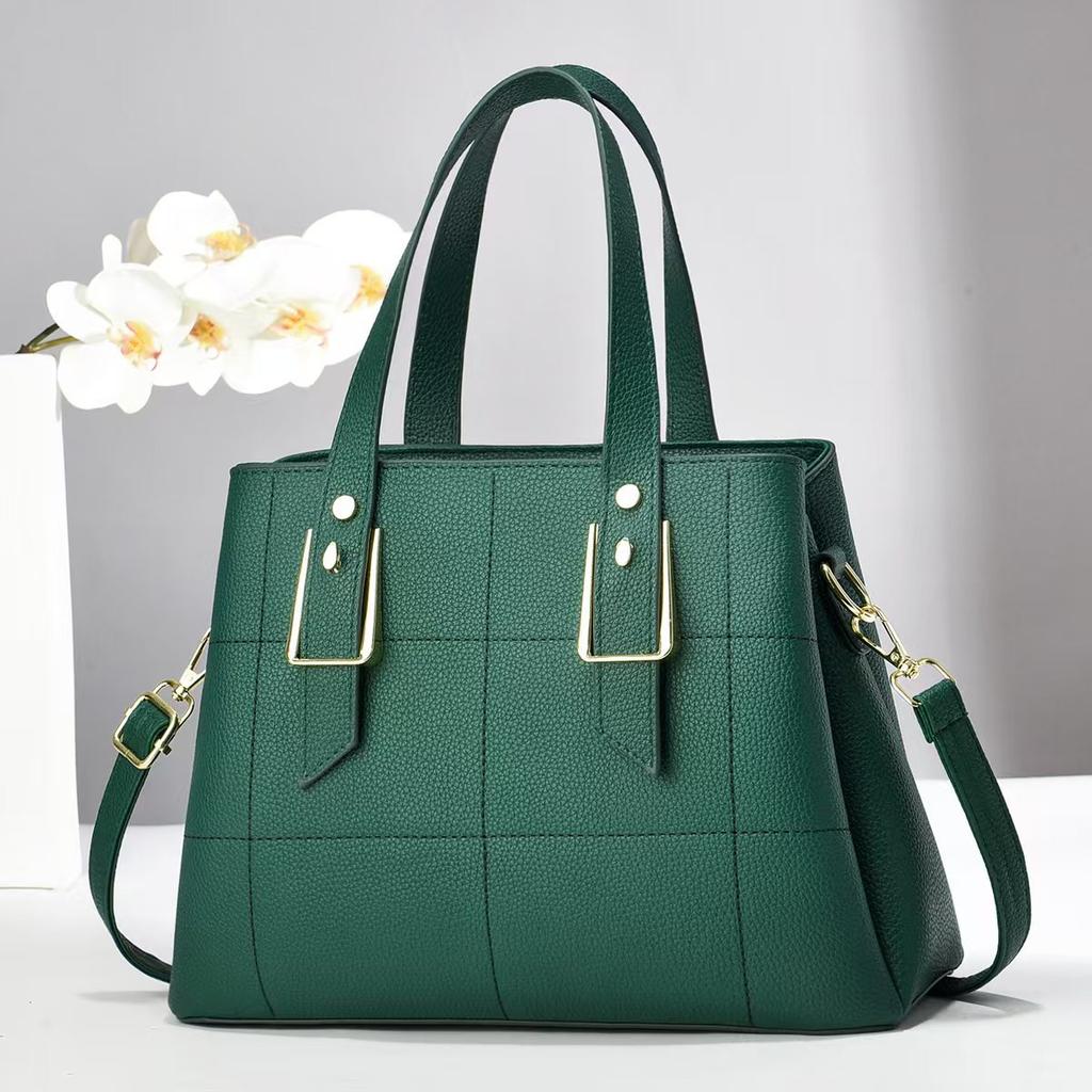 Mode Neue Freizeit Große Kapazität Karomuster Tragetasche Koreanische Schultertasche Patchwork Pendler Handtasche Alles