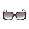 Gucci Plate Square Frame Havana Sunglasses Women's Plastic Square Sunglasses