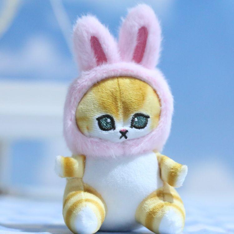 Plush Cute Adorable Cat Keychain Cartoon Stuffed Animal Pendant For Bags Accessories And