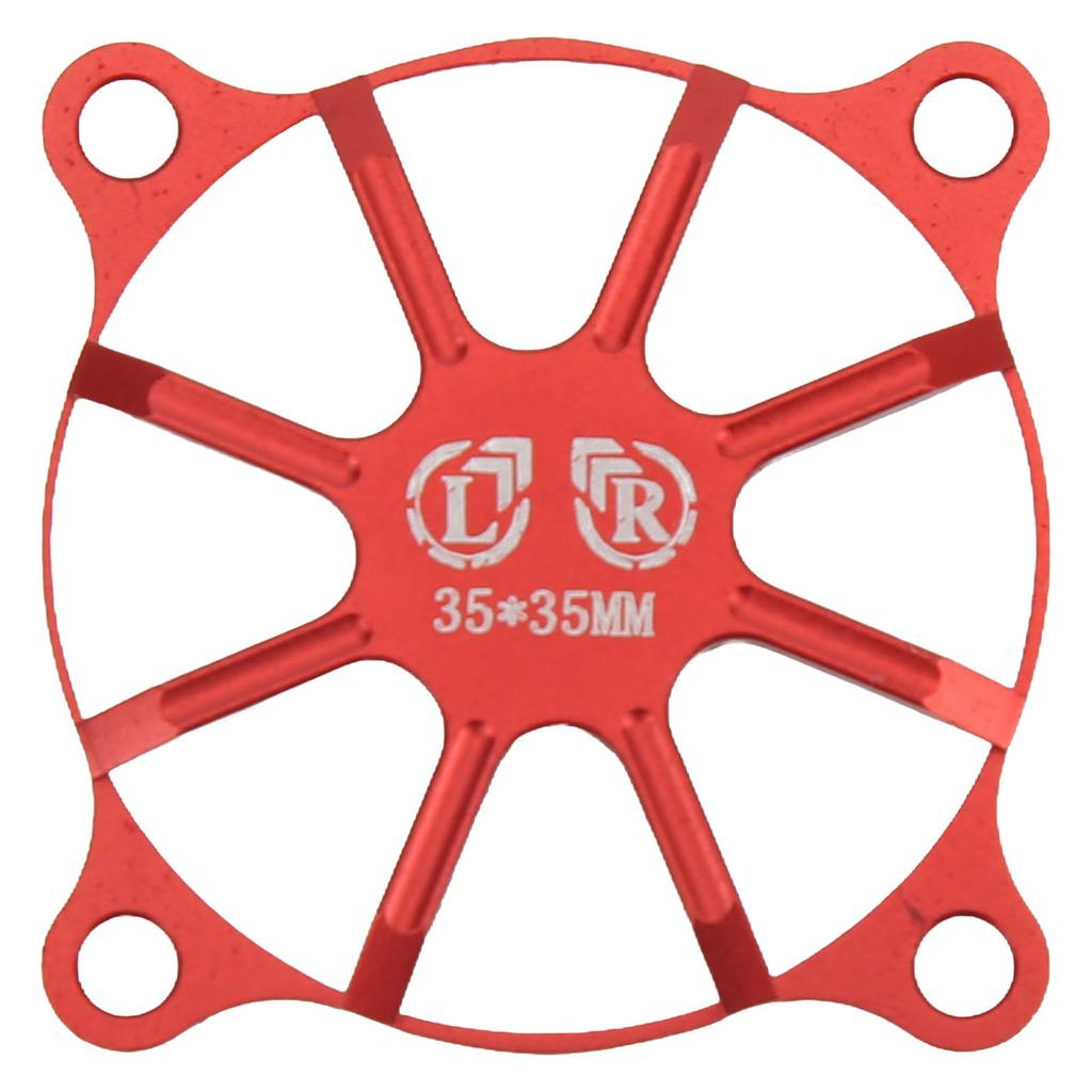 Motor Cooling Fan Cover Aluminum Alloy Heat Dissipation Fan Protective Cover for RC Car Red