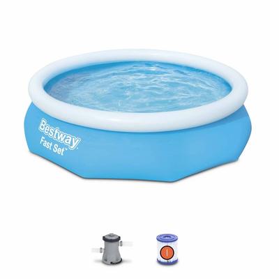 Kit Piscina fuori terra autoportante BESTWAY - Marine Fast - 305 x 76 cm - Rotonda (Viene fornito con una pompa filtro)