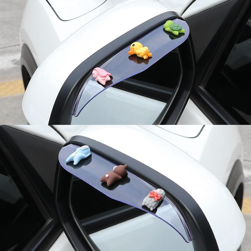 

Car Side Mirror Rain Guard Visor Anti Rain Cover 1 pair/6 animals прозрачный