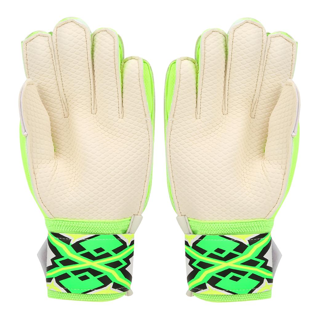 PU Green Teenager Adults Thicken Professional Football Soccer Goalkeeper Goalie Gloves Fingers ProtectorGreen #7