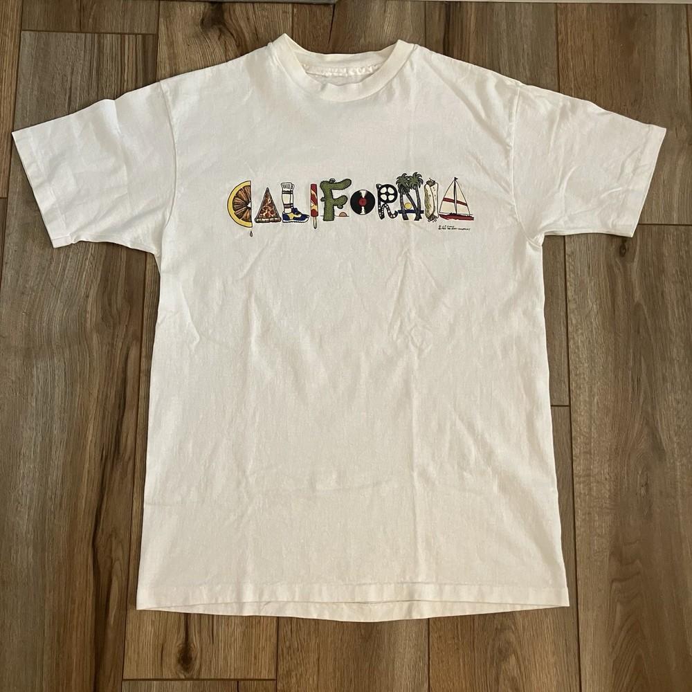 

Vintage 80s California Tee; Retro Illustrated Graphic; Classic Medium Unisex T-Shirt M