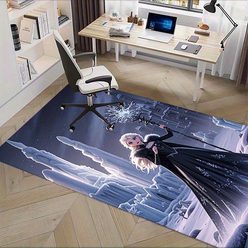 3D Printed Elsa,Frozen,Snowflake Anti-Slip Rug - Machine Washable Office Rug for Living Room, Bedroom, Office - Multiple Sizes