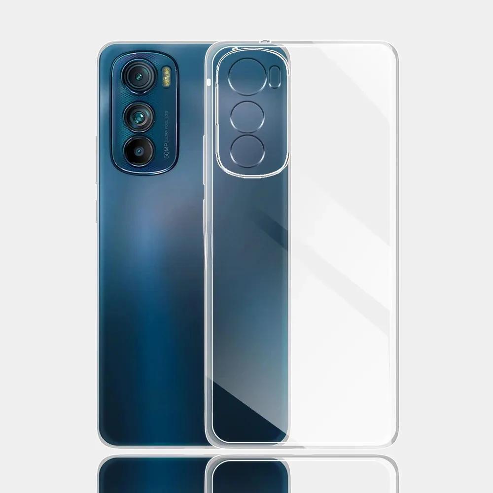 Pour Motorola Moto Edge 30 Edge30 Neo Pro Lite Ultra Étui de téléphone Transparent Souple Carré Hoesje Coque en Silicone Pochette Texturée Moto Edge30Neo