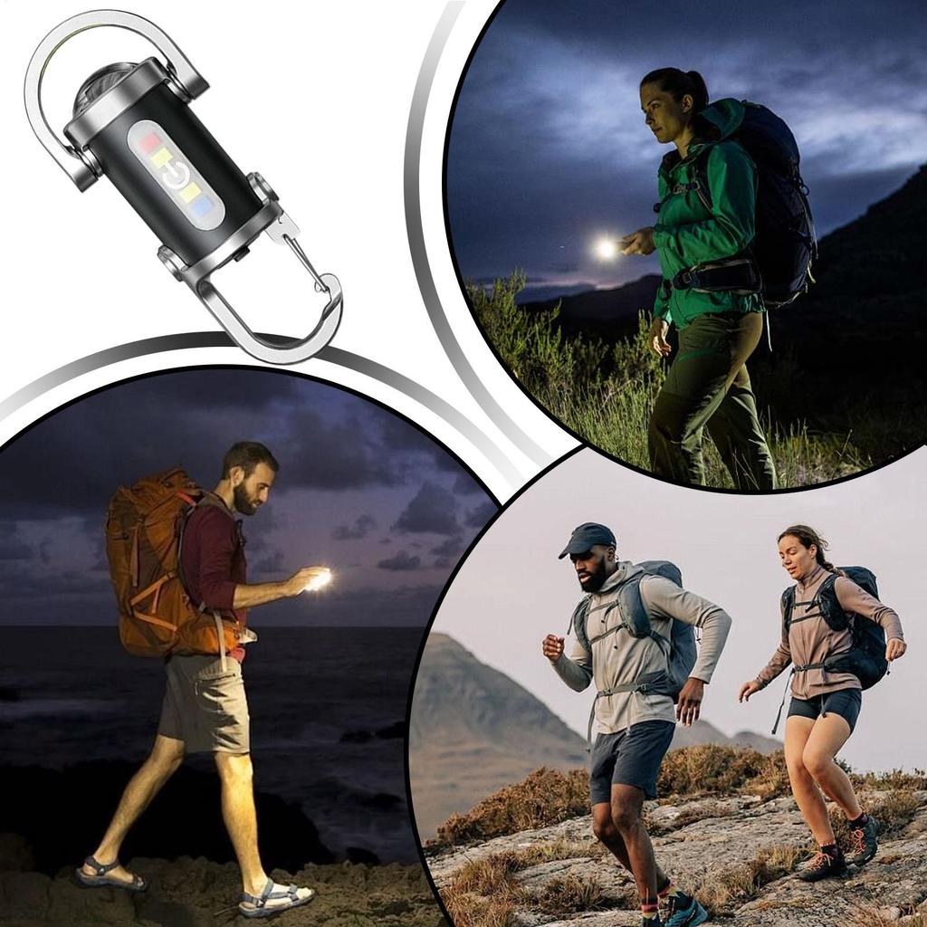 LED Light Keychain Portable Waterproof Camping Flashlight Powerful Pocket-size LED Lamp Outdoor Gear for Hiking Fishing Climbing