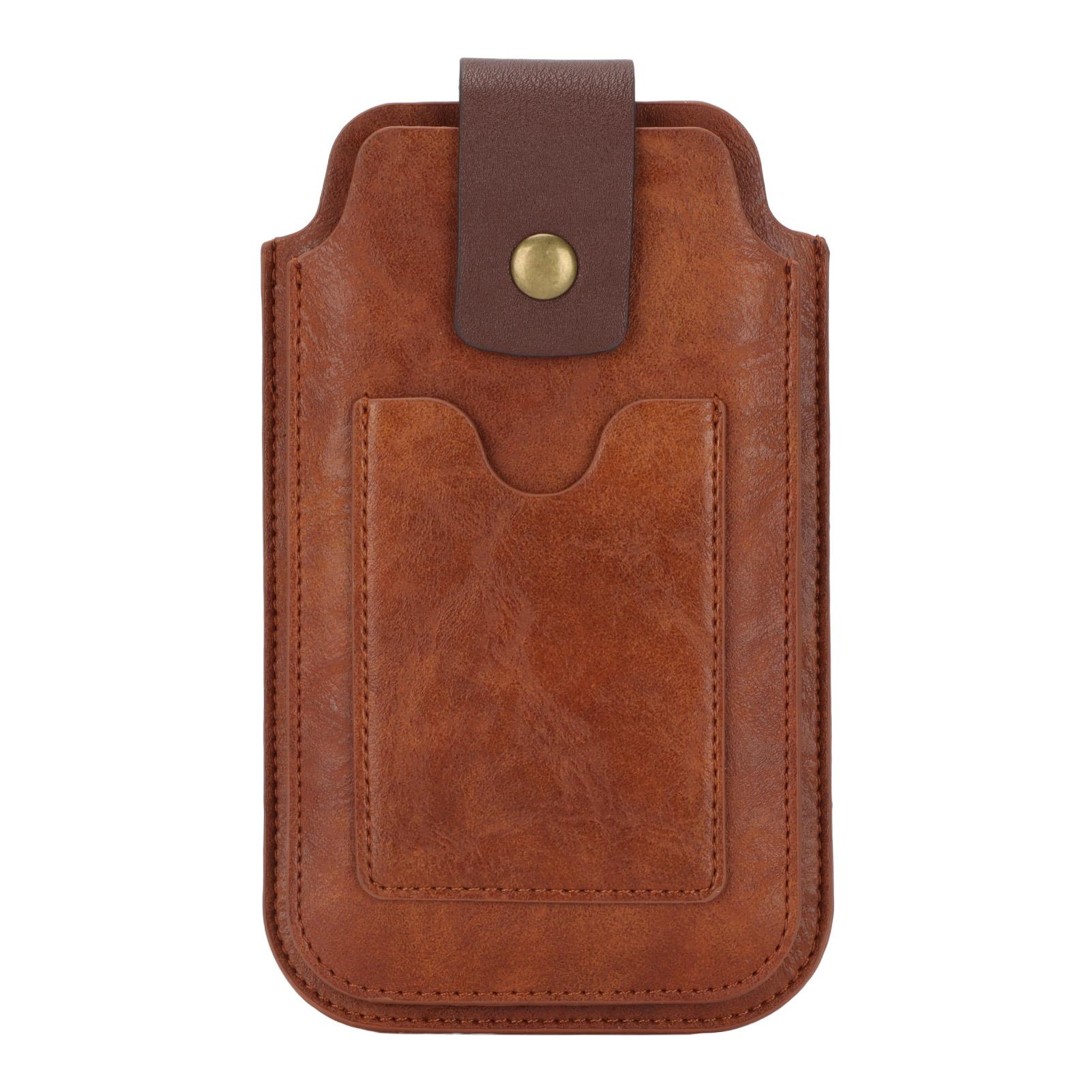 

Men PU Leather Phone Retro Case Waist Bag Sheath with Waist Clip and Carabiner for Outdoor