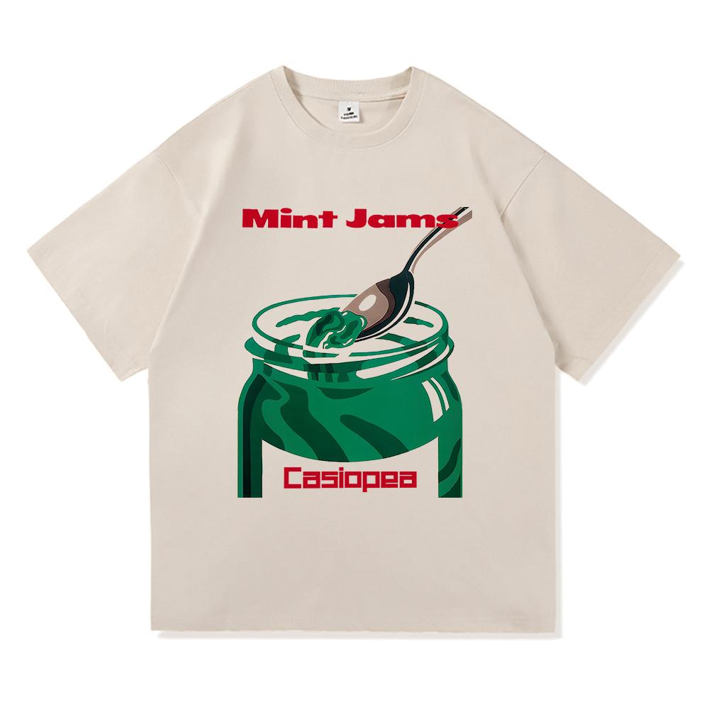 

Japanese Jazz TShirt Mint Jams Casiopea Retro Fashion Men/women Clothing Harajuku High Quality Clothes Vintage Cotton TShirts XL