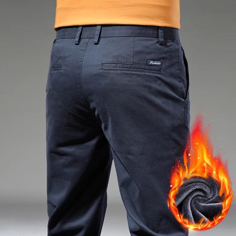 Hong Kong 2025 Men's Slim Fit Business Stretch Trousers - Spring/Autumn Season, High-End Straight Leg Casual Pants